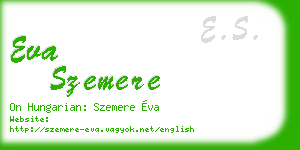eva szemere business card