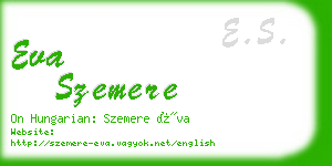 eva szemere business card